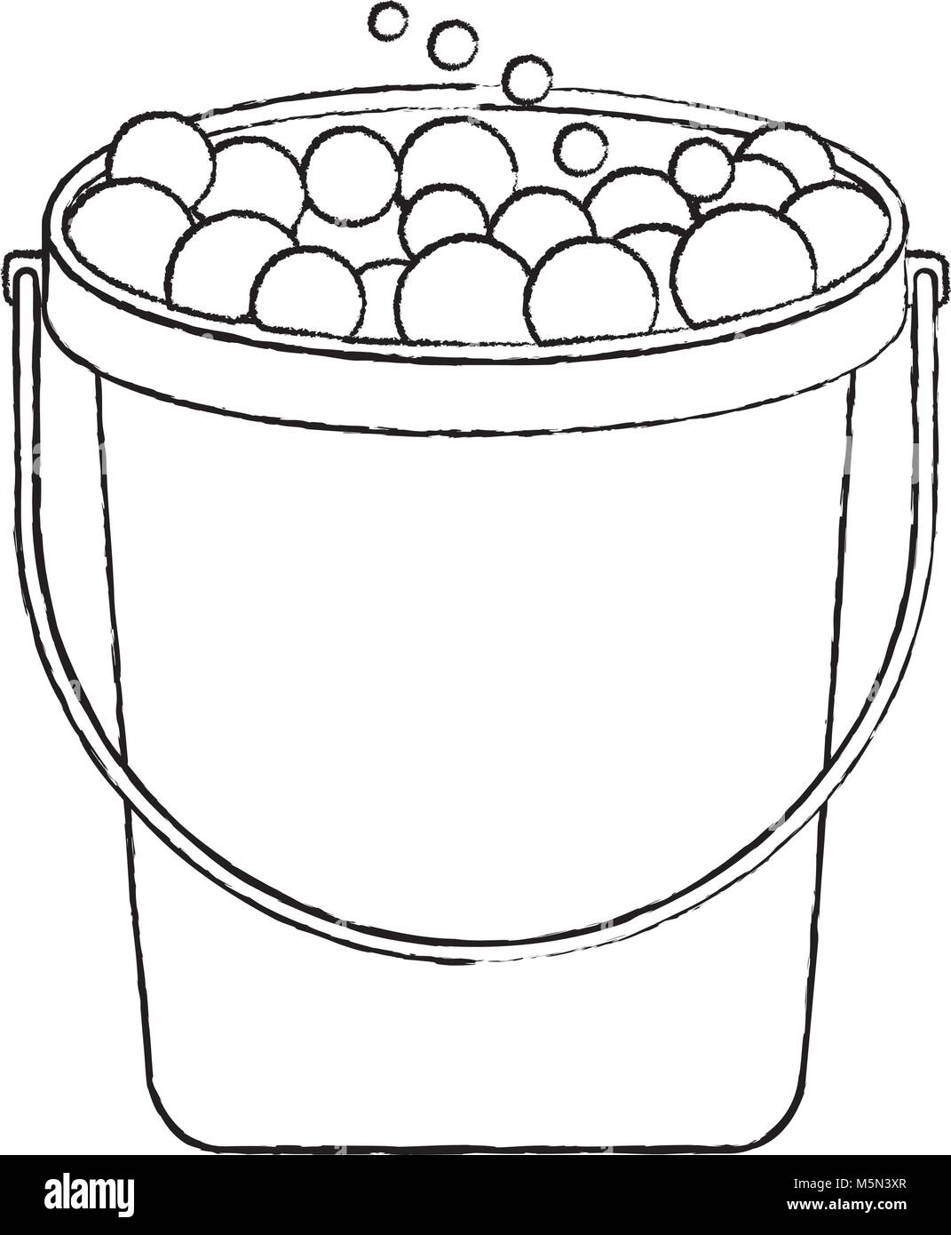 bucket with soap bubbles cleaning house Stock Vector Image & Art Alamy