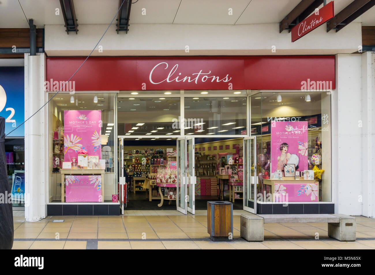 Branch of Clintons, formerly Clinton Cards, at Westwood Cross shopping centre in Broadstairs, Kent. Stock Photo