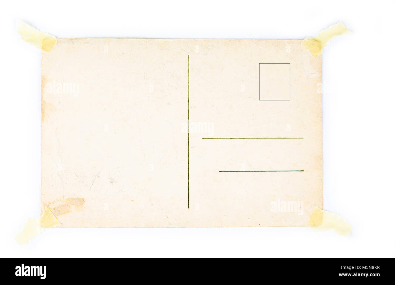 Old vintage retro postcard on the white background Stock Photo - Alamy