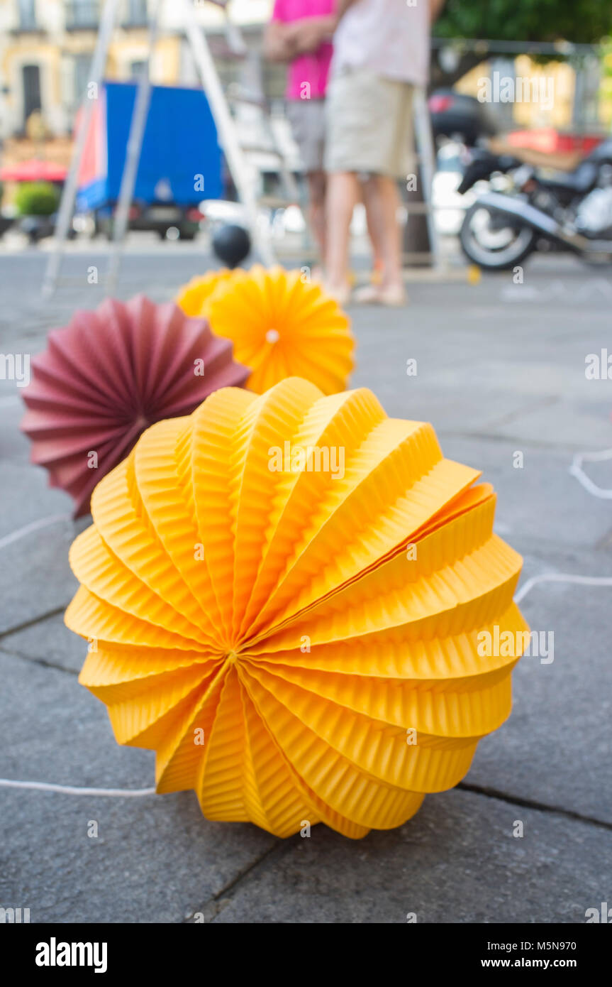 ground paper lanterns