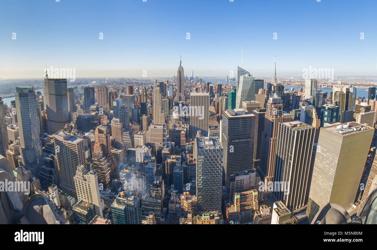 New York City Manhattan downtown skyline. Stock Photo