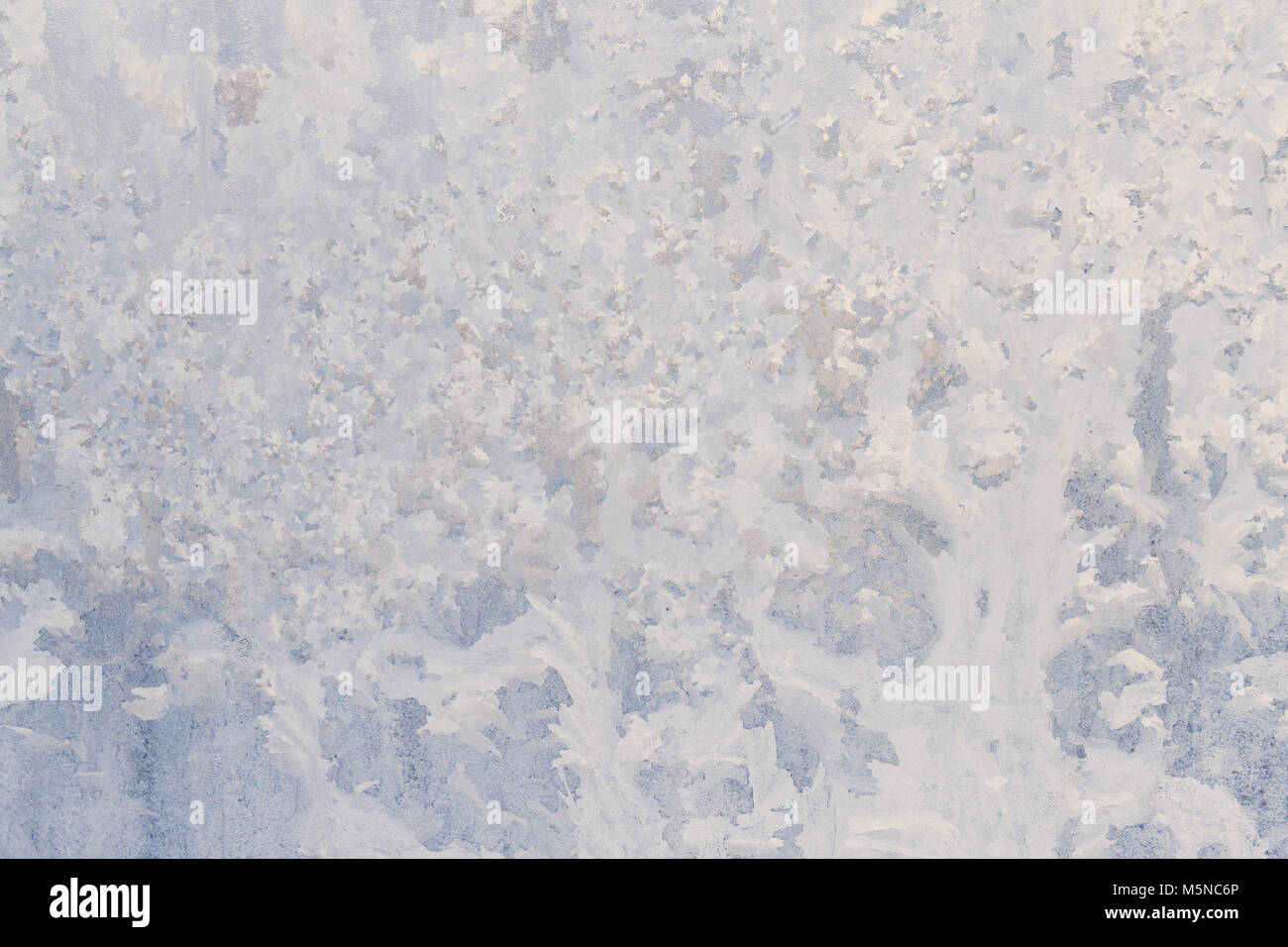 Winter frosty patterns on the frozen ice window Stock Photo - Alamy