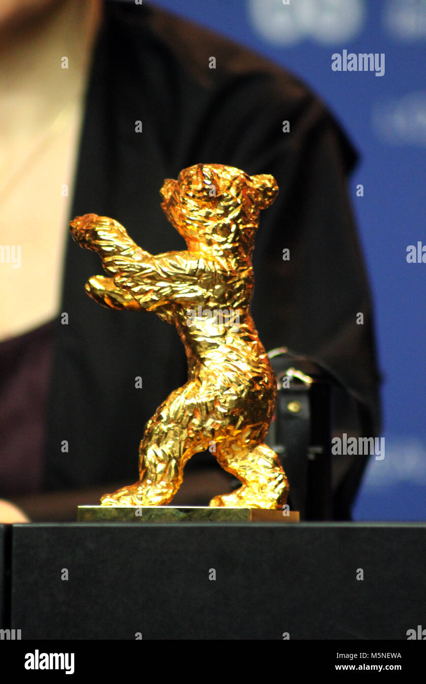 Winner 68th Berlinale,  golden bear, Goldener Bär Best Film: 'Touch Me Not' by Adina Pintilie , Berlin, Germany. 24th February, 2018. Press conference Stock Photo