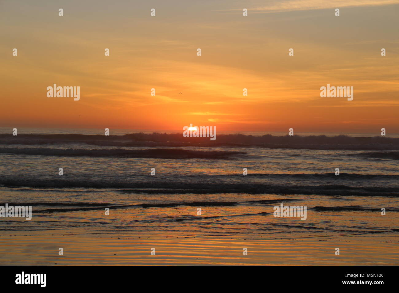 Sunset at Zuma Beach Stock Photo Alamy