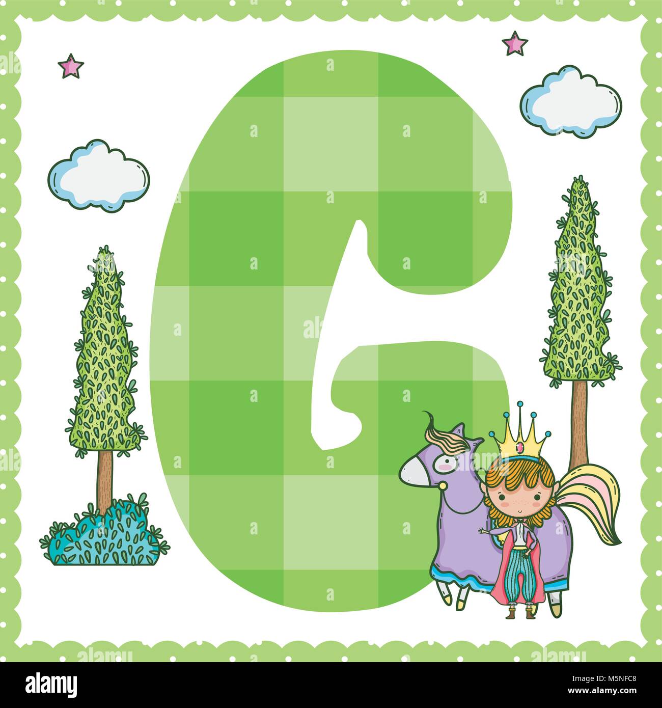 G alpahabet letter magic world concept vector illustration graphic ...
