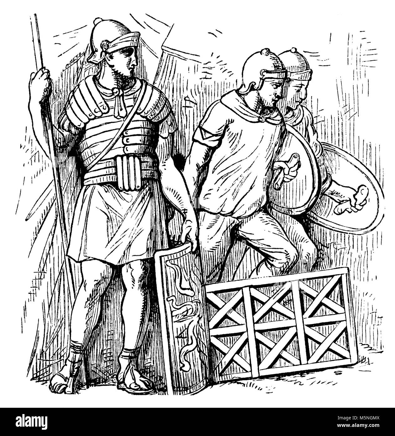 Late roman soldiers Cut Out Stock Images & Pictures - Alamy