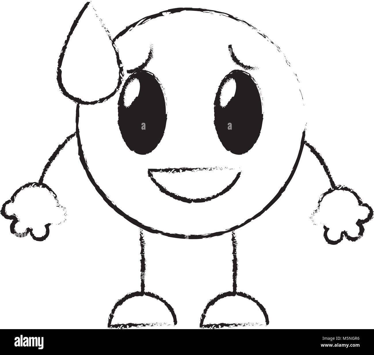 grunge shame laugh emoji expression with arms and legs vector illustration  Stock Vector Image & Art - Alamy