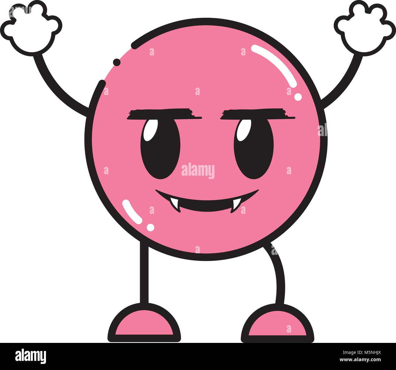 color vampire emoji expression with arms and legs Stock Vector Image