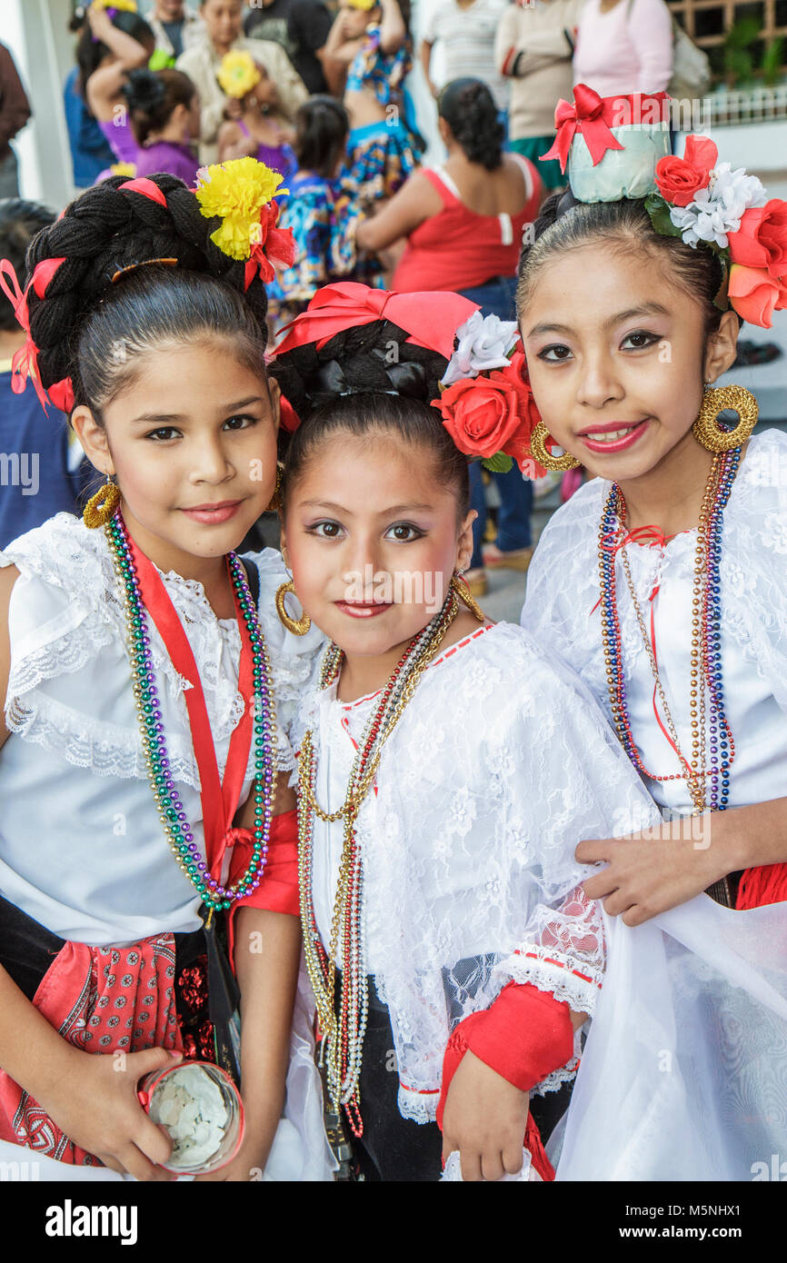 Cancun Mexico,Mexican,Avenida Tulum,Palacio Municipal,City Hall,building,community Hispanic girl girls,youngster,female kids children student students Stock Photo