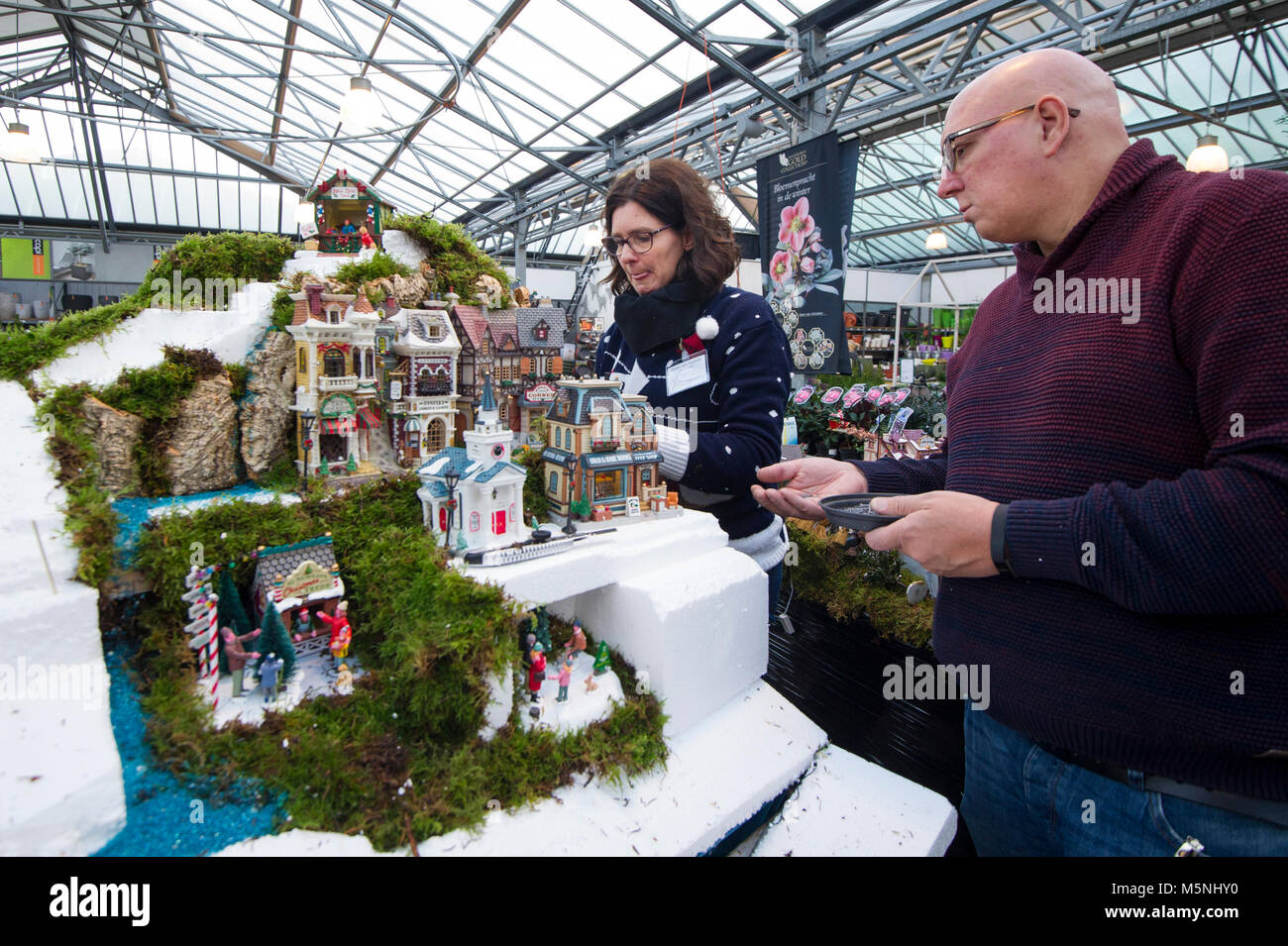 Christmas village building. Dutch Championship. The Netherlands. 's-Gravenzande. 16-12-2017. Stock Photo