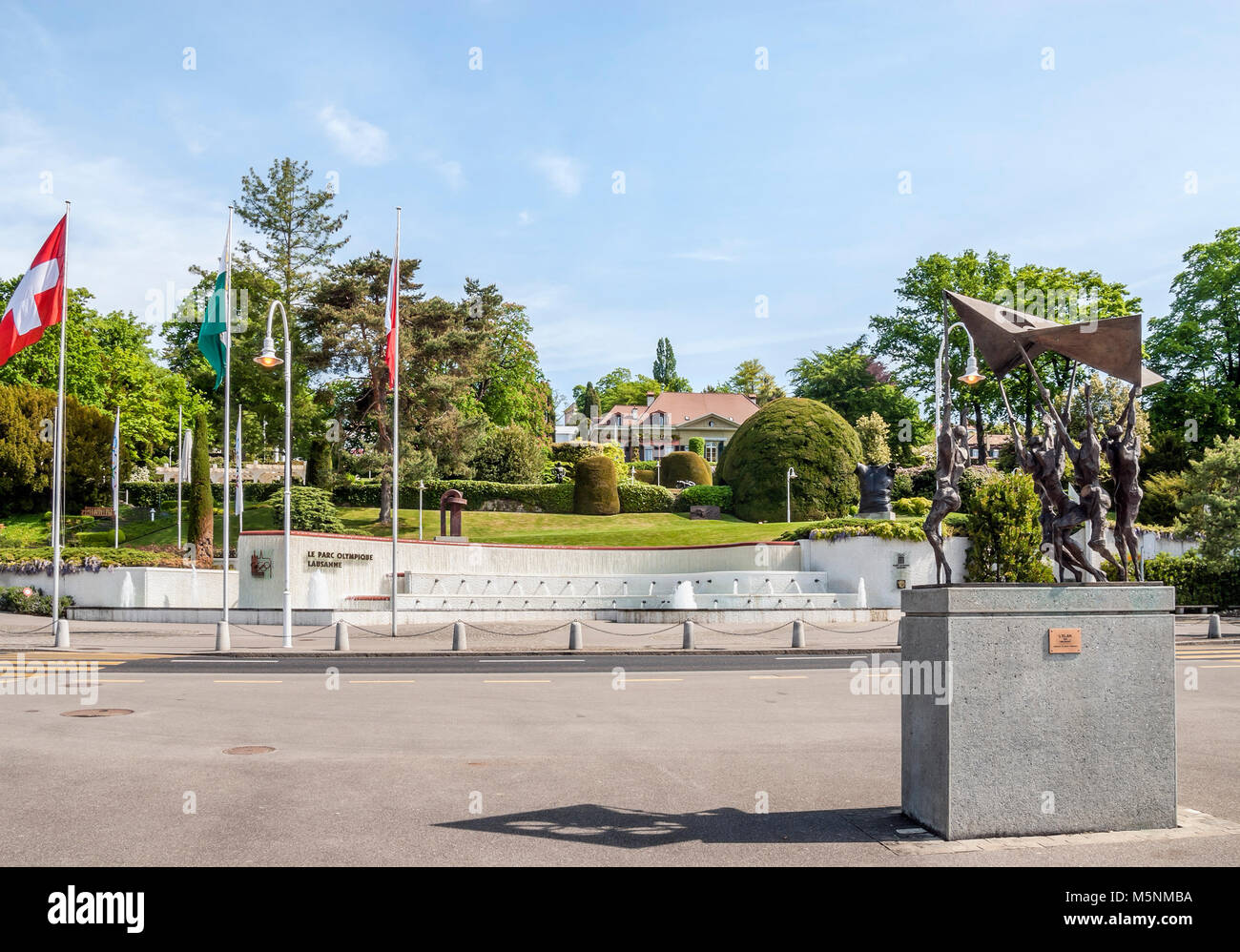 Parc Olympique and the Olympic Museum in Lausanne, Switzerland Stock Photo