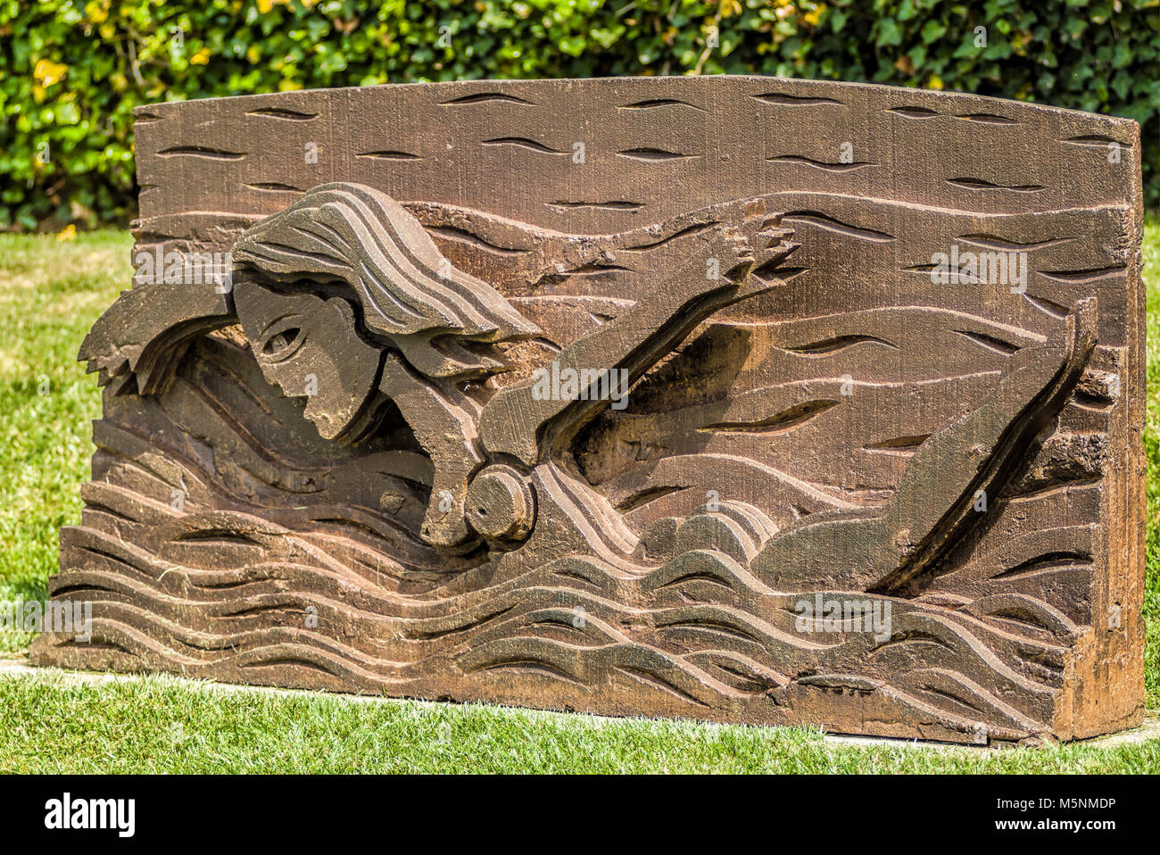 Nadadora Sculpture by Jose Luis Pascual at the La Parc Olympic in  Lausanne, Switzerland. Stock Photo