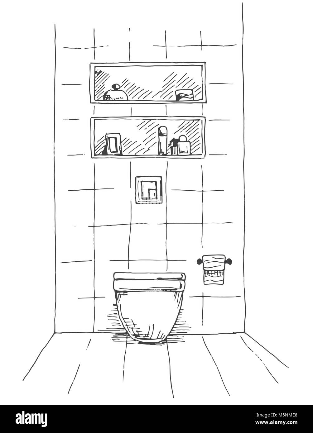 Bathroom sketch hi-res stock photography and images - Alamy
