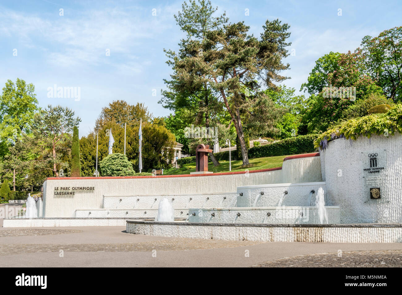 Parc Olympique and the Olympic Museum in Lausanne, Switzerland Stock Photo