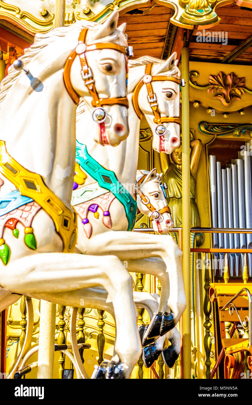 Antique carousel horse on white hi-res stock photography and images - Alamy