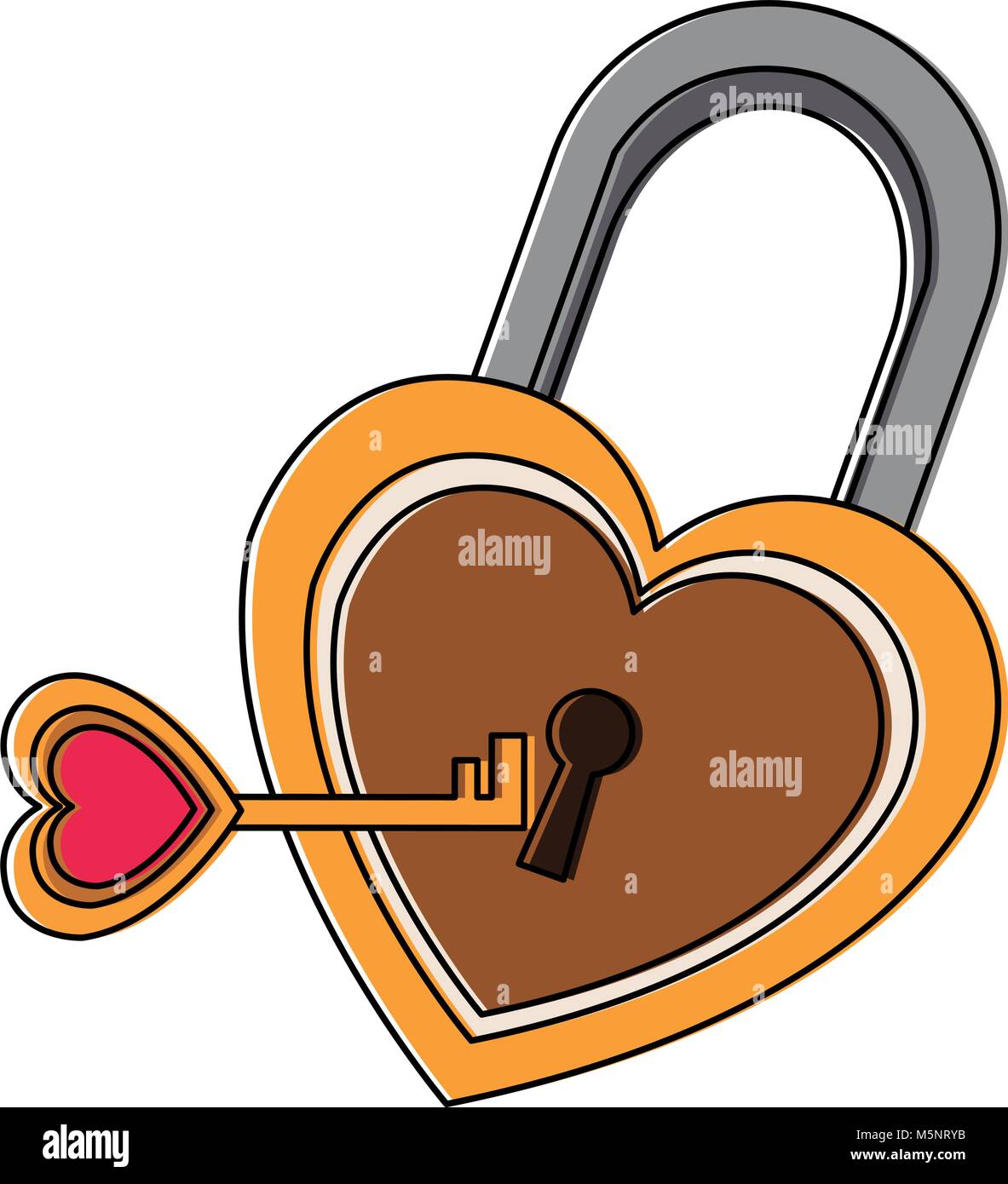 Heart shaped padlock Stock Vector Images - Alamy