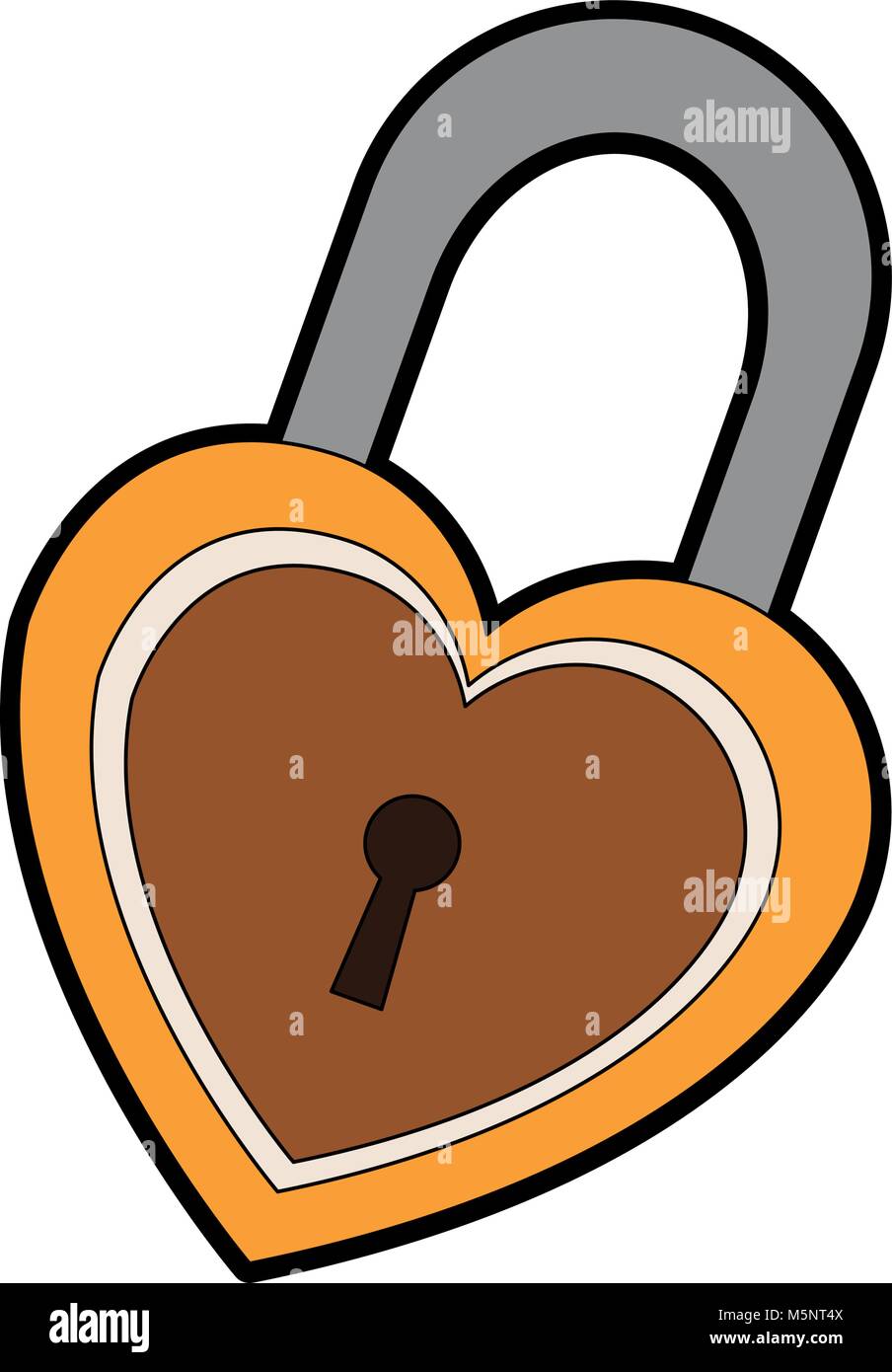Padlock heart shaped Stock Vector Image & Art - Alamy