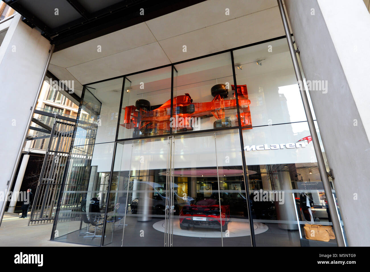 McLaren car sales showroom. One Hyde Park owned by Project Grande