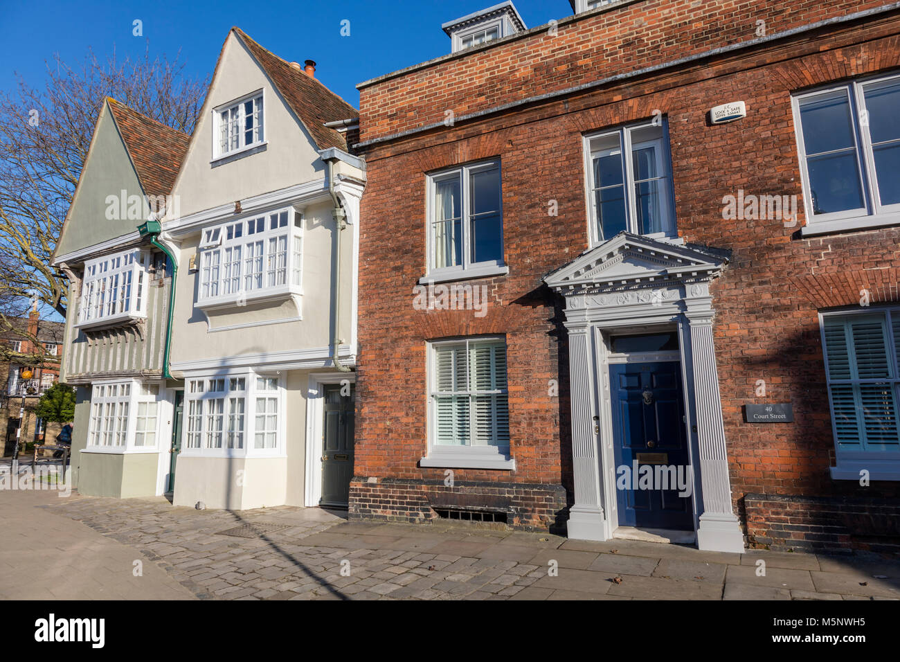 Historic buildings on Court Street in Faversham, Kent, UK Stock Photo