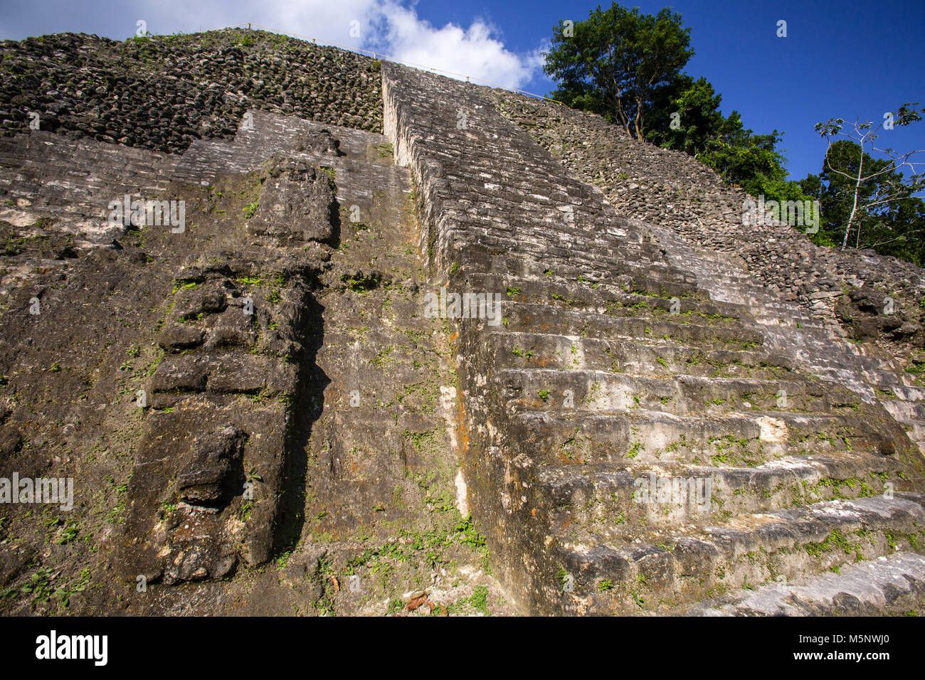 The Belize Lamanai Mayan Ruins Stock Photo