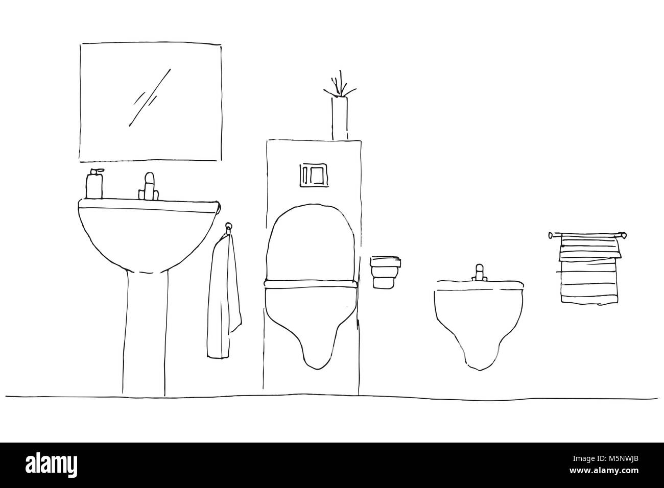 Aggregate more than 142 simple bathroom sketch