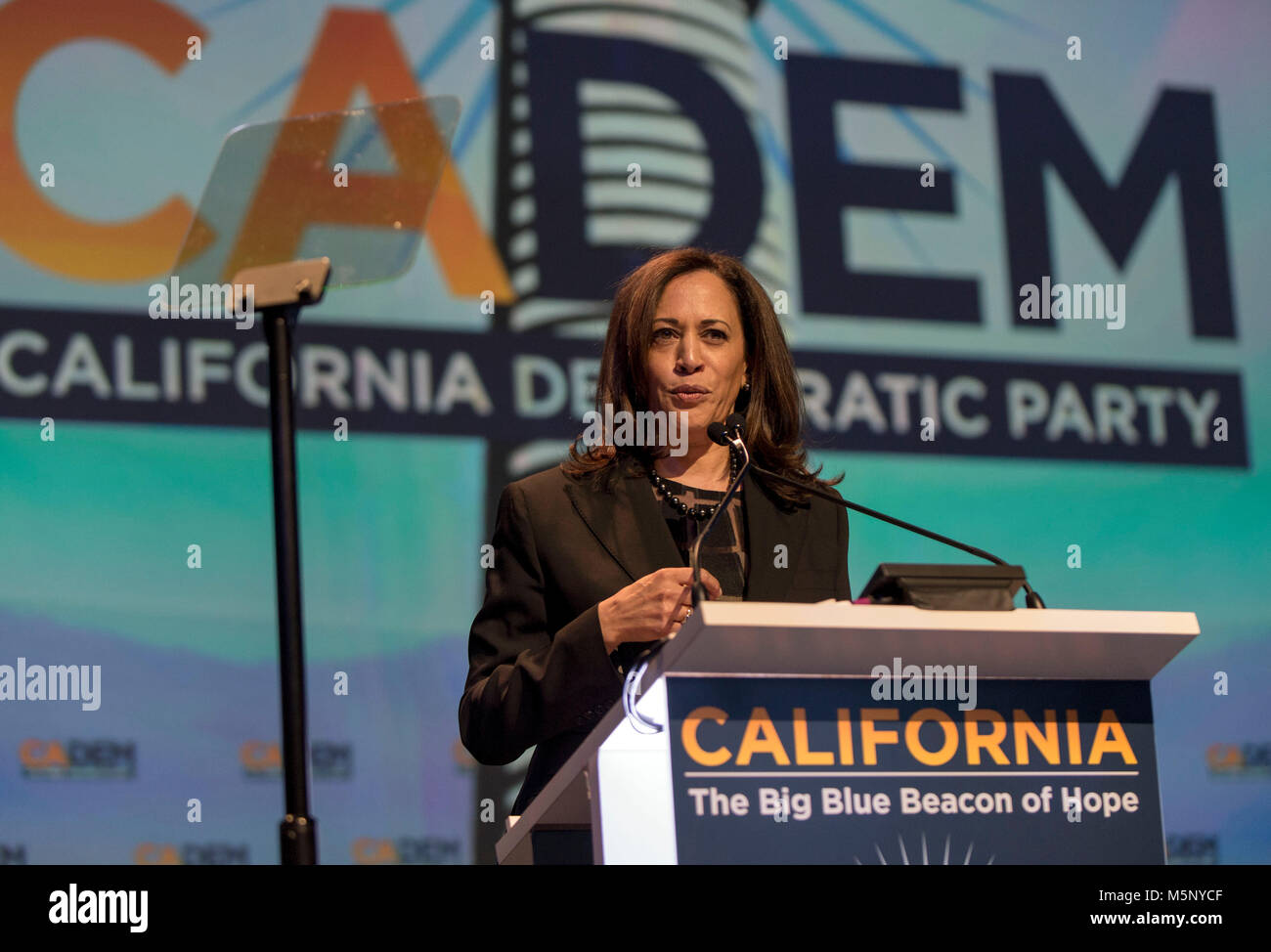 San Diego, California, USA. 24th Feb, 2018. U.S. Senator KAMALA HARRIS ...