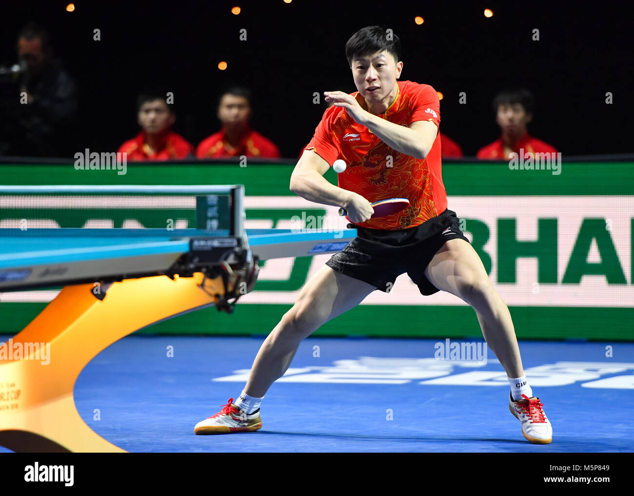 London, UK. 25th February, 2018. Ma Long of China during International