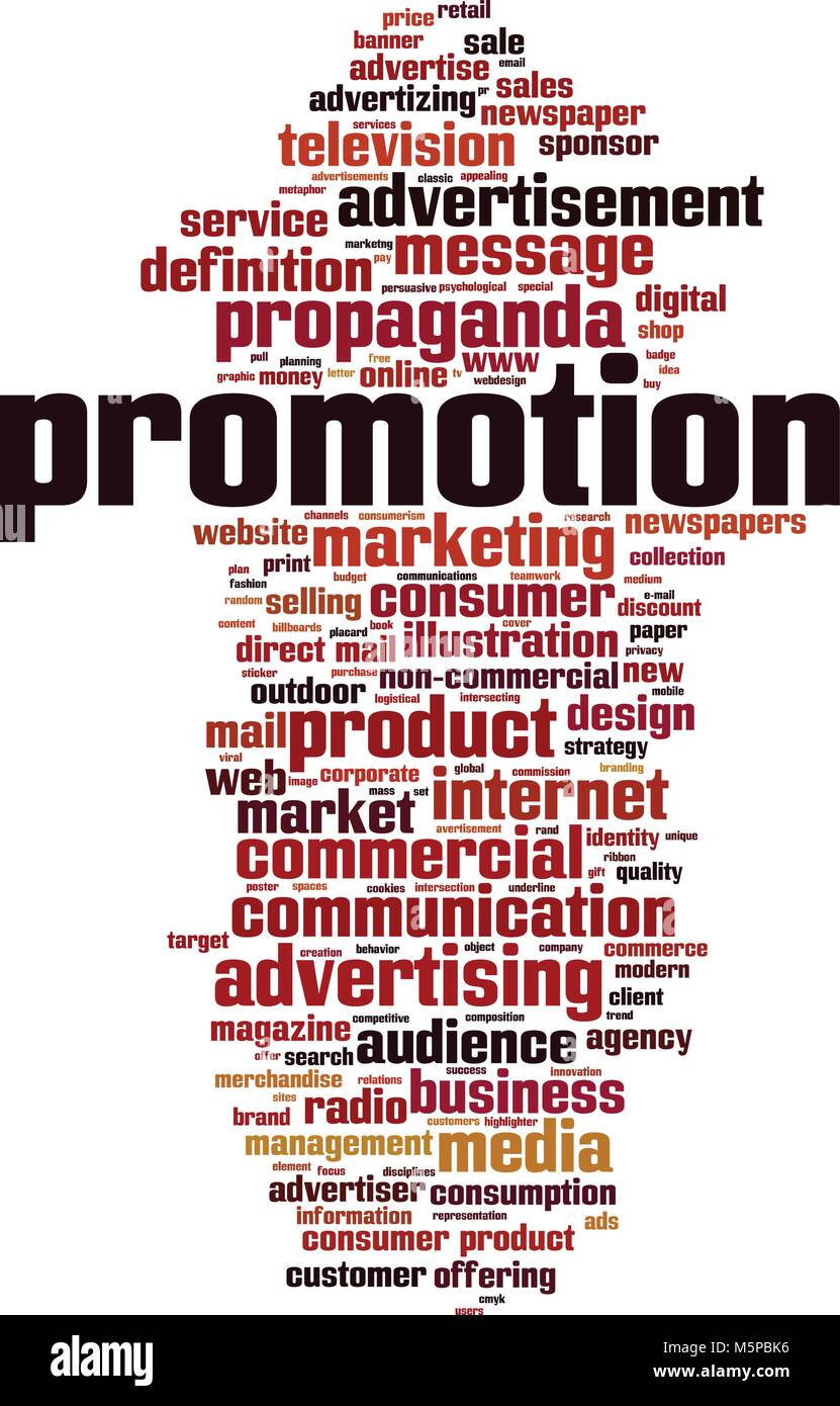 Promotion Word Cloud Concept Vector Illustration Stock Vector Art