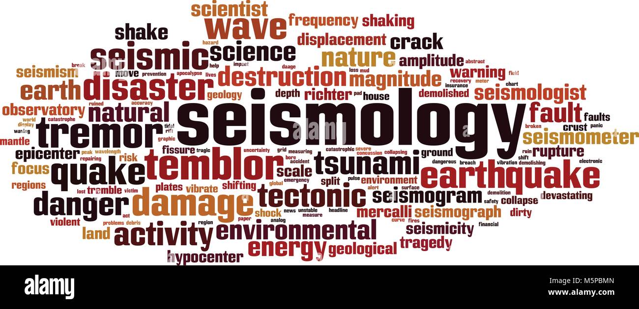 Seismology word cloud concept. Vector illustration Stock Vector Image ...