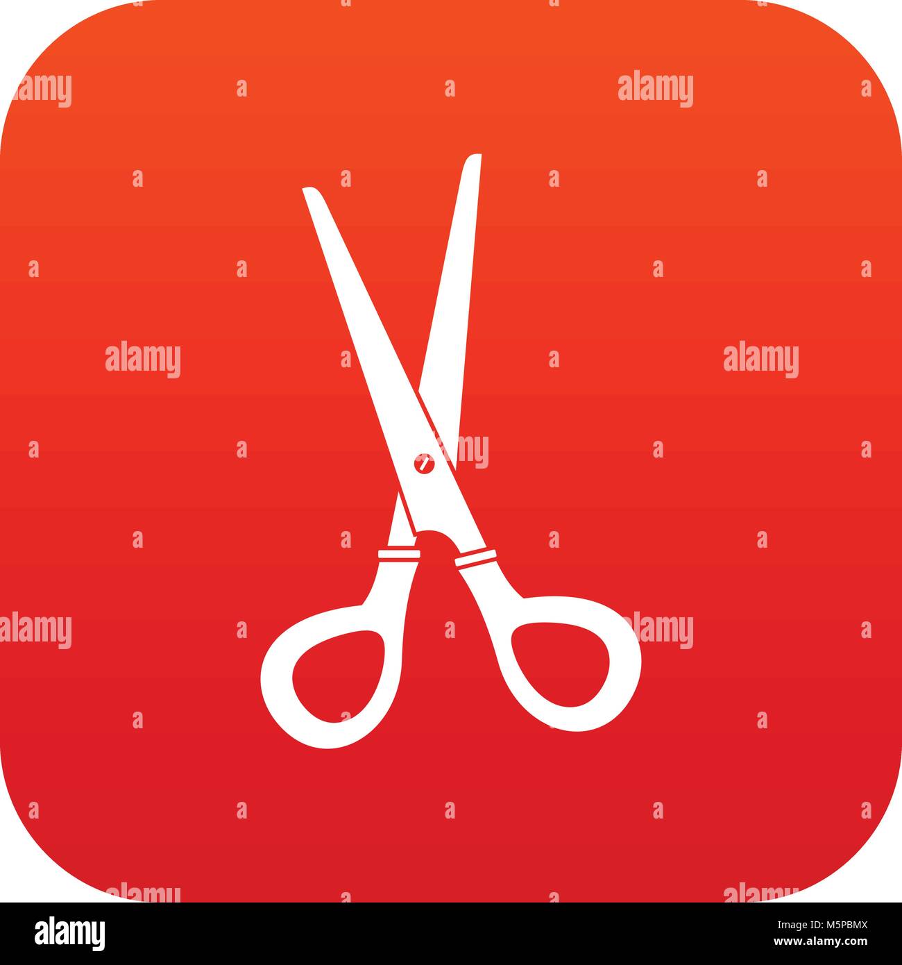 Stationery scissors icon digital red Stock Vector Image & Art - Alamy