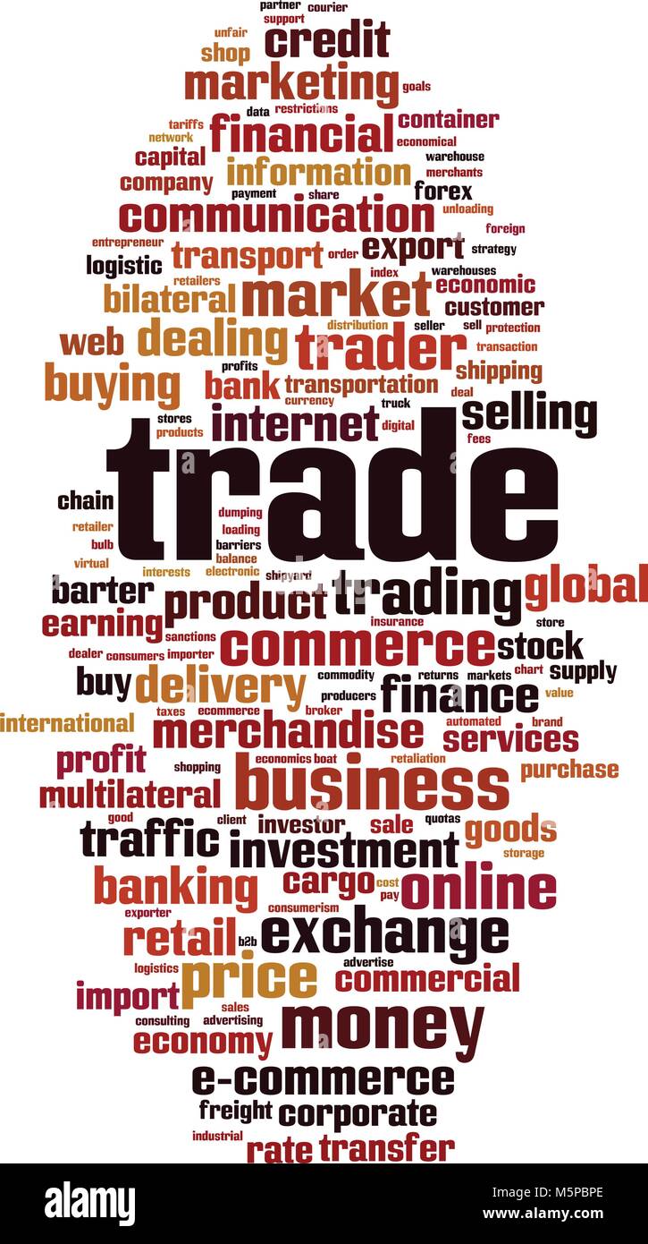 Trade word cloud concept. Vector illustration Stock Vector Image & Art