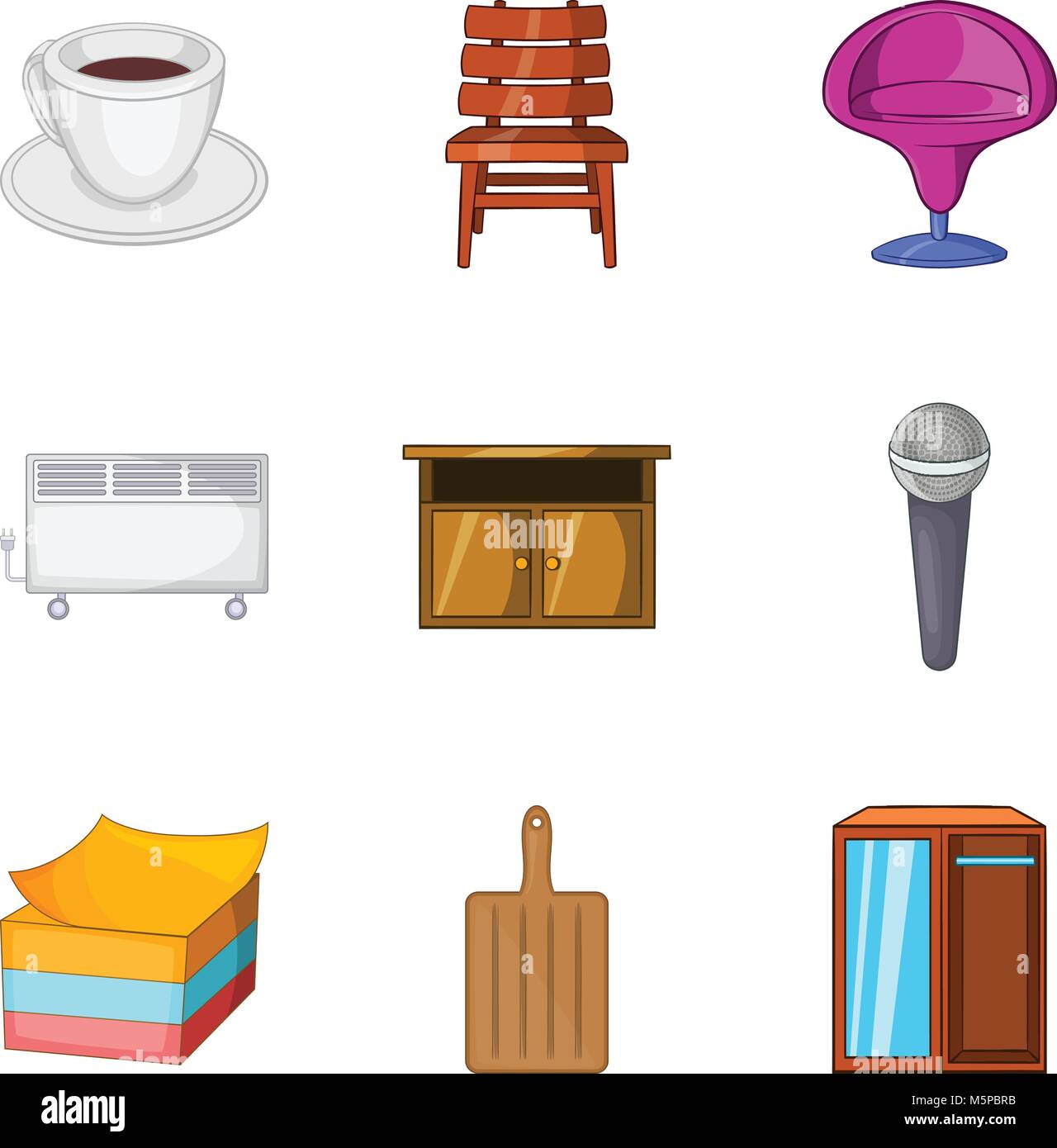 Place of sleep icons set, cartoon style Stock Vector Image & Art - Alamy