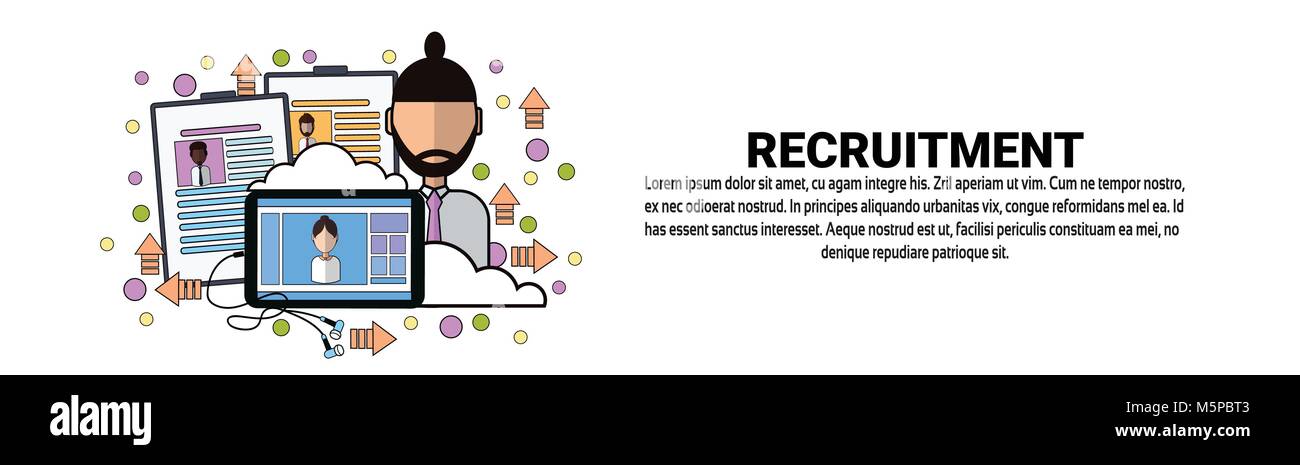 Recruitment Human Resources Concept Horizontal Banner With Copy Space ...
