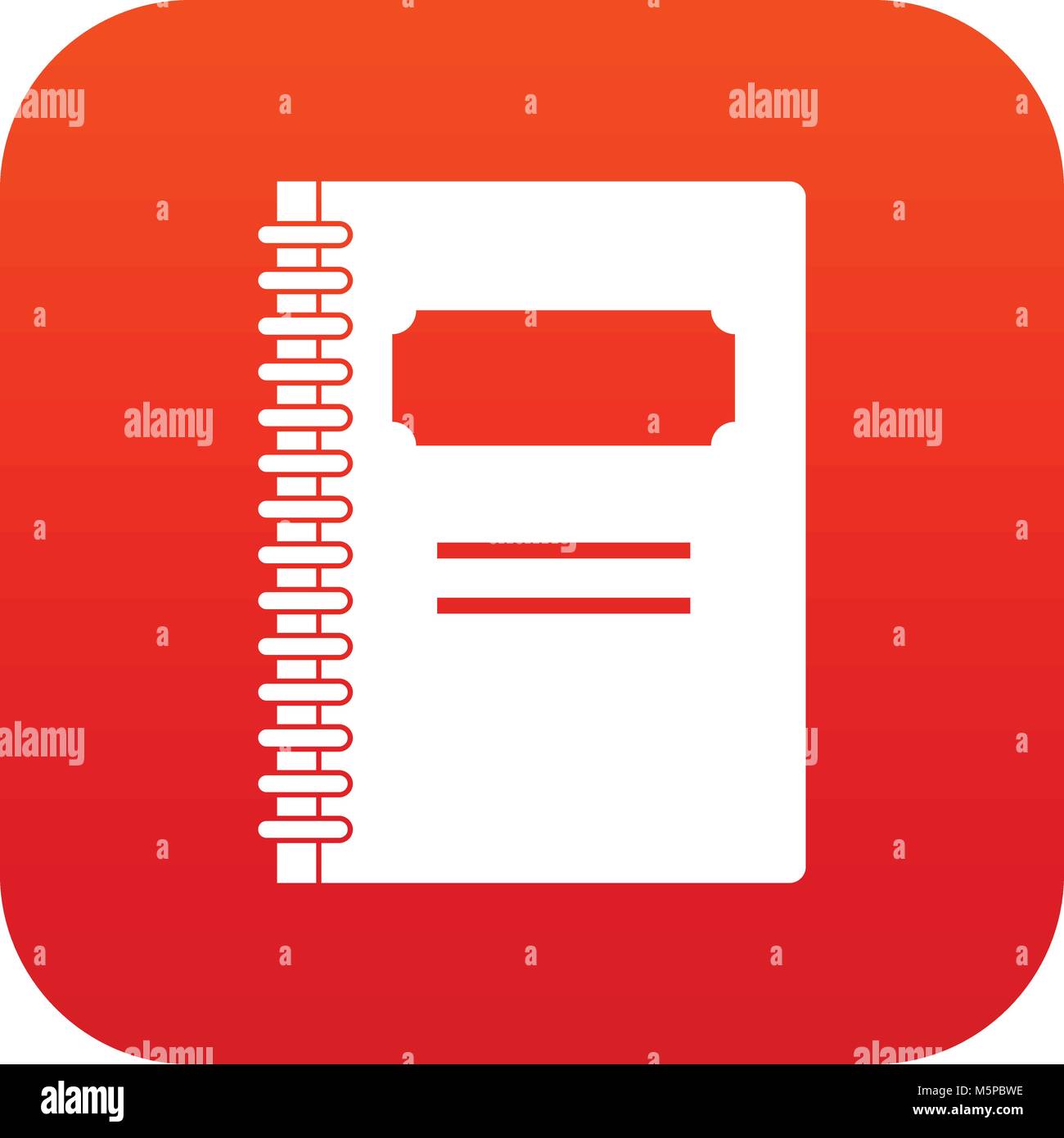 Closed spiral notebook icon digital red Stock Vector Image & Art - Alamy