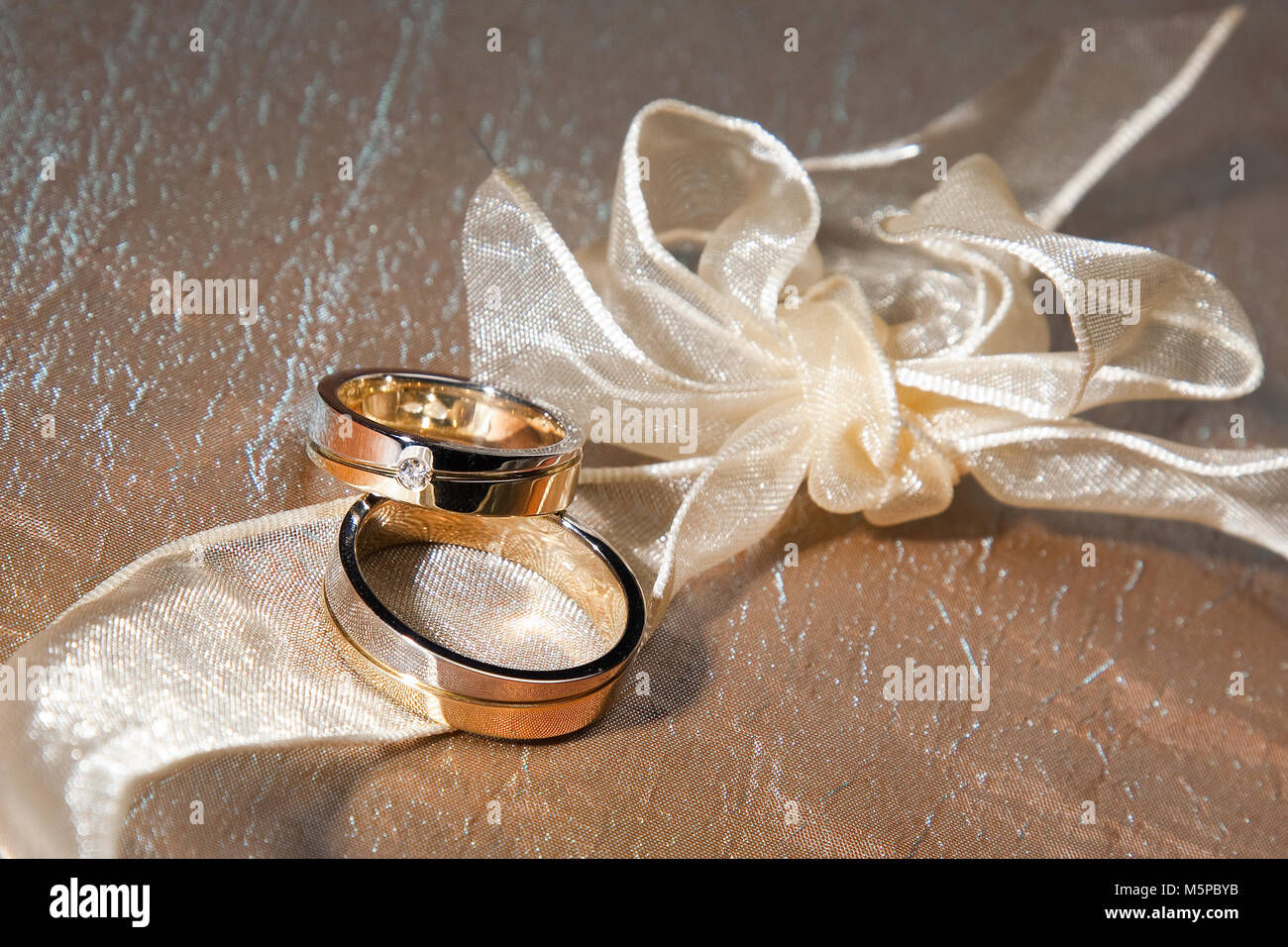 Wedding Rings With Thule For Decoration Stock Photo 175669295 Alamy