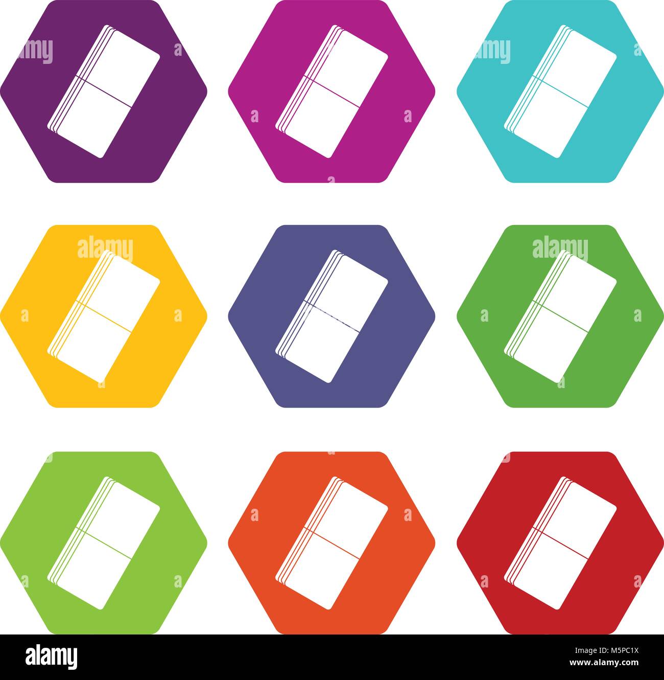 Eraser icon set color hexahedron Stock Vector Image & Art - Alamy