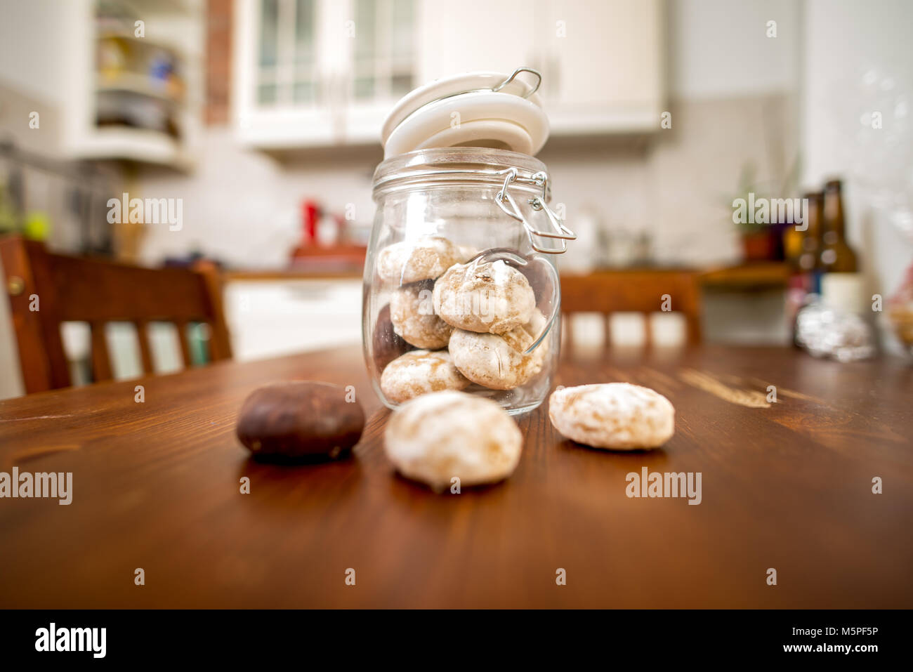 Cookie jar in the kitchen Stock Photo