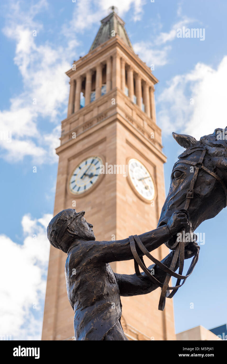 King George Square and Brisbane City Hall Stock Photo