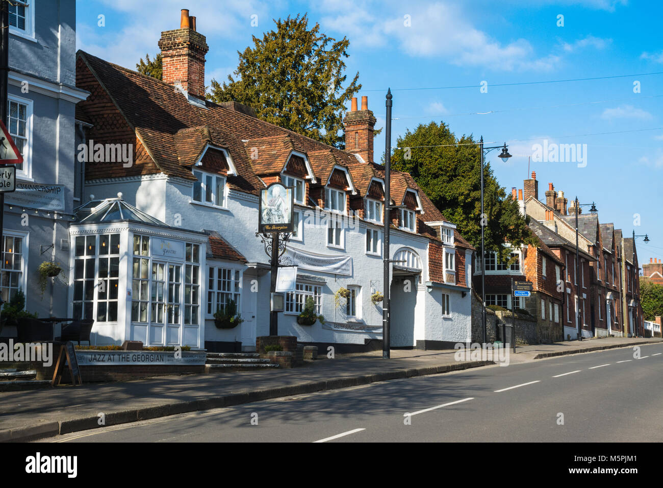 The Georgian Hotel on the High Street in Haslemere town centre, Surrey, UK Stock Photo