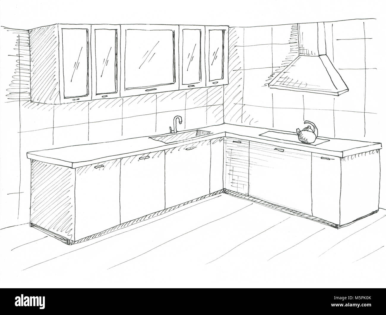 Simple Hand Drawn House Line Sketch Stock Photos Simple