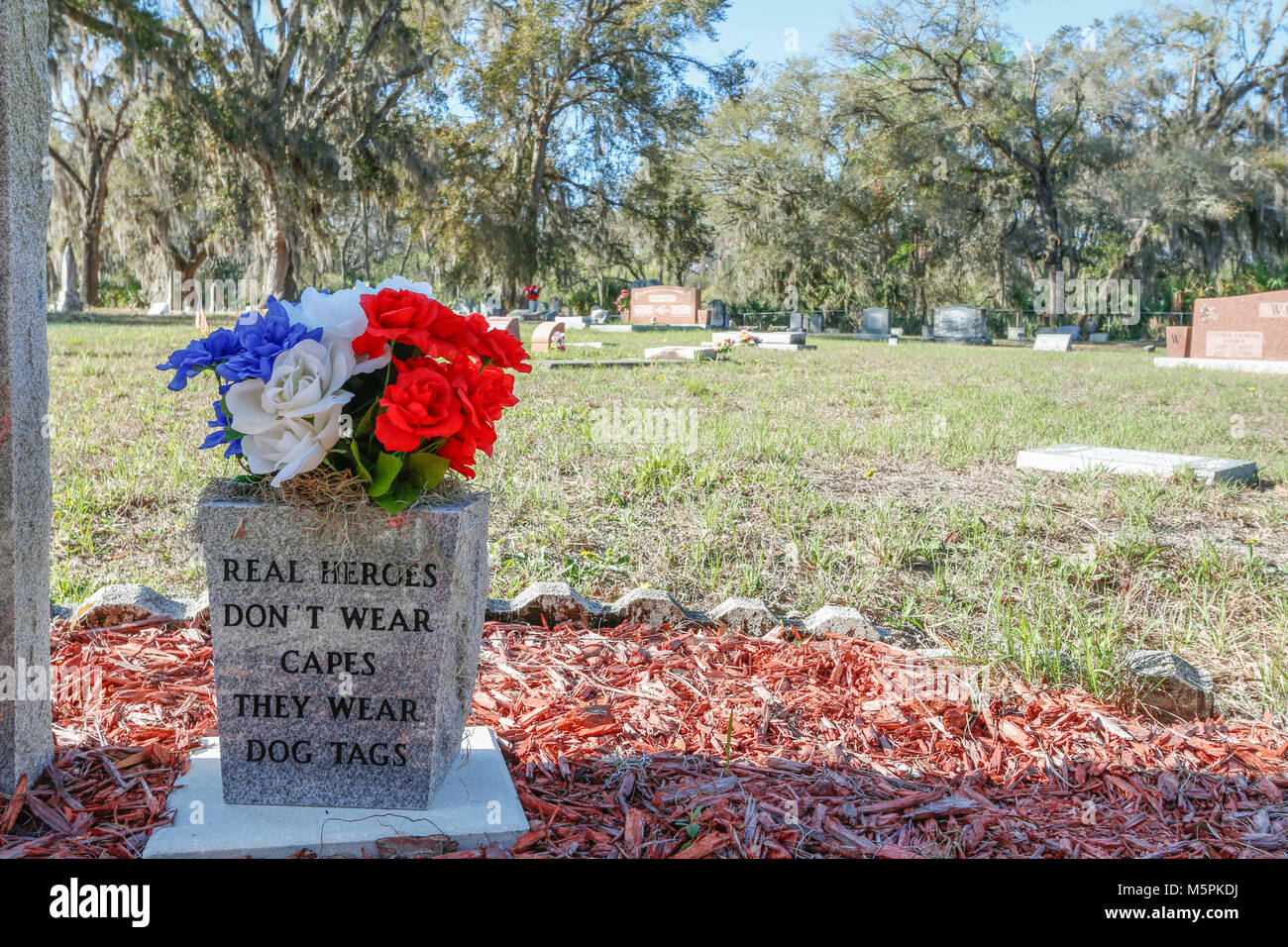 Historic Red Level cemetary in Florida Stock Photo