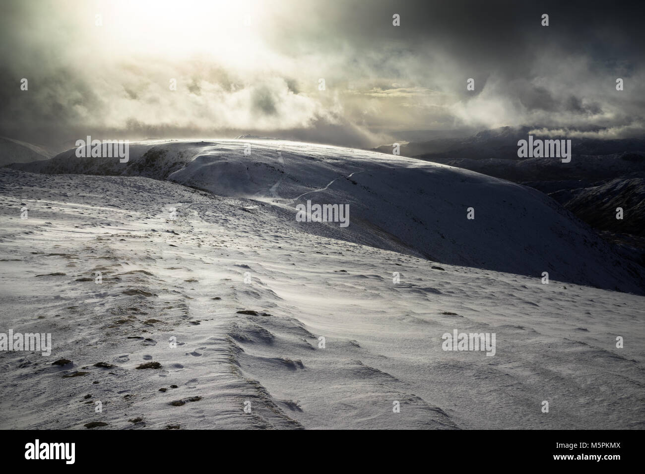 Snow scenery in Cumbria Stock Photo Alamy