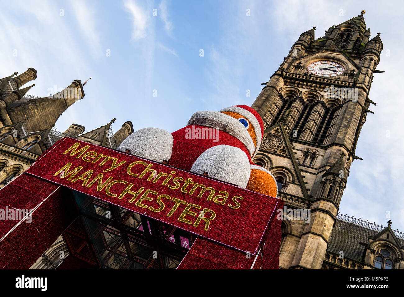 A day in Manchester christmas markets. Stock Photo