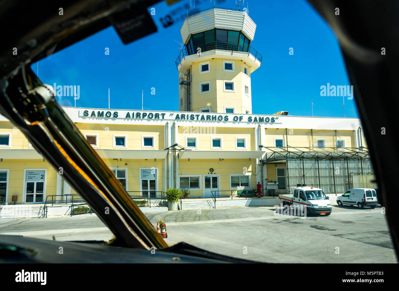 SAMOS, GREECE SEPT 2, 2012 Terminal Building at the Samos Airport