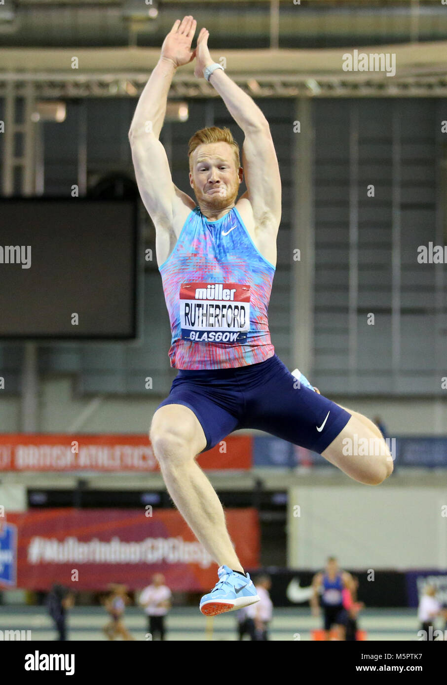 Great Britain's Greg Rutherford in the Men's Long Jump during the ...