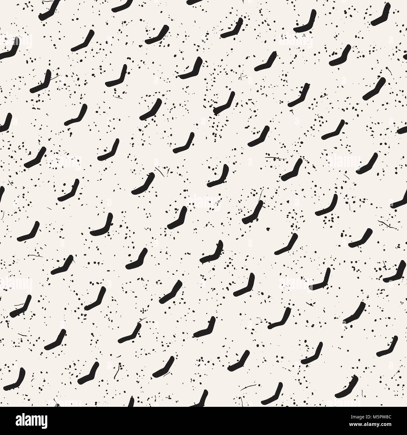 Simple ink geometric pattern. Monochrome black and white strokes ...