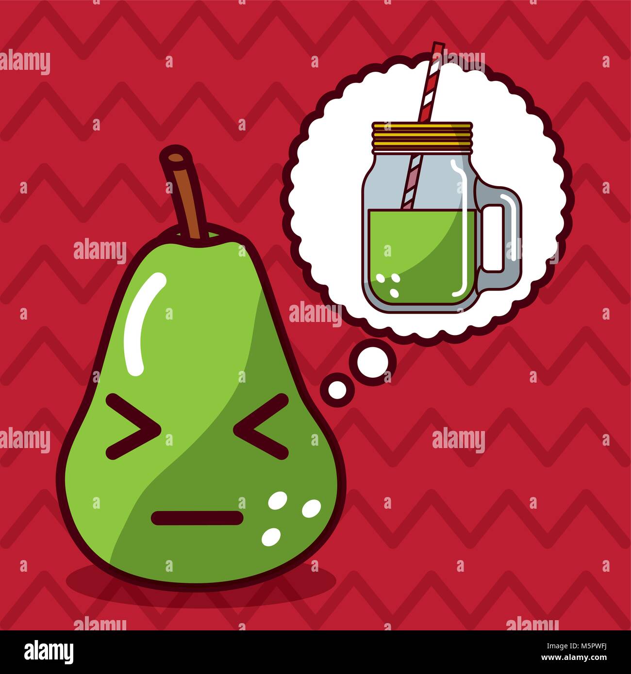 pear fruit with speech bubble character Stock Vector Image & Art - Alamy