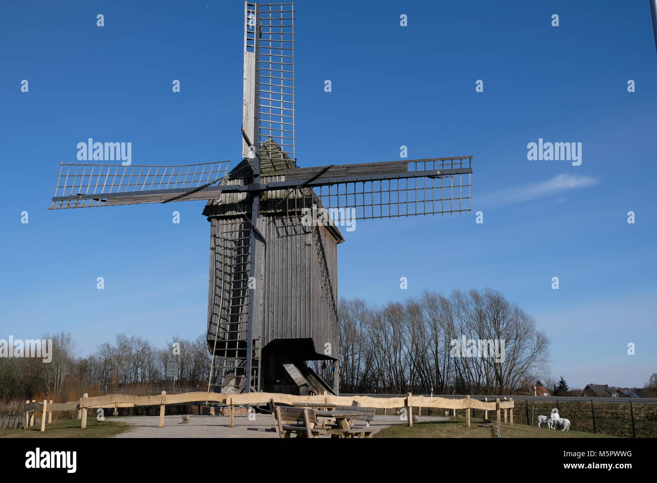 Windmill in germany Stock Photo - Alamy