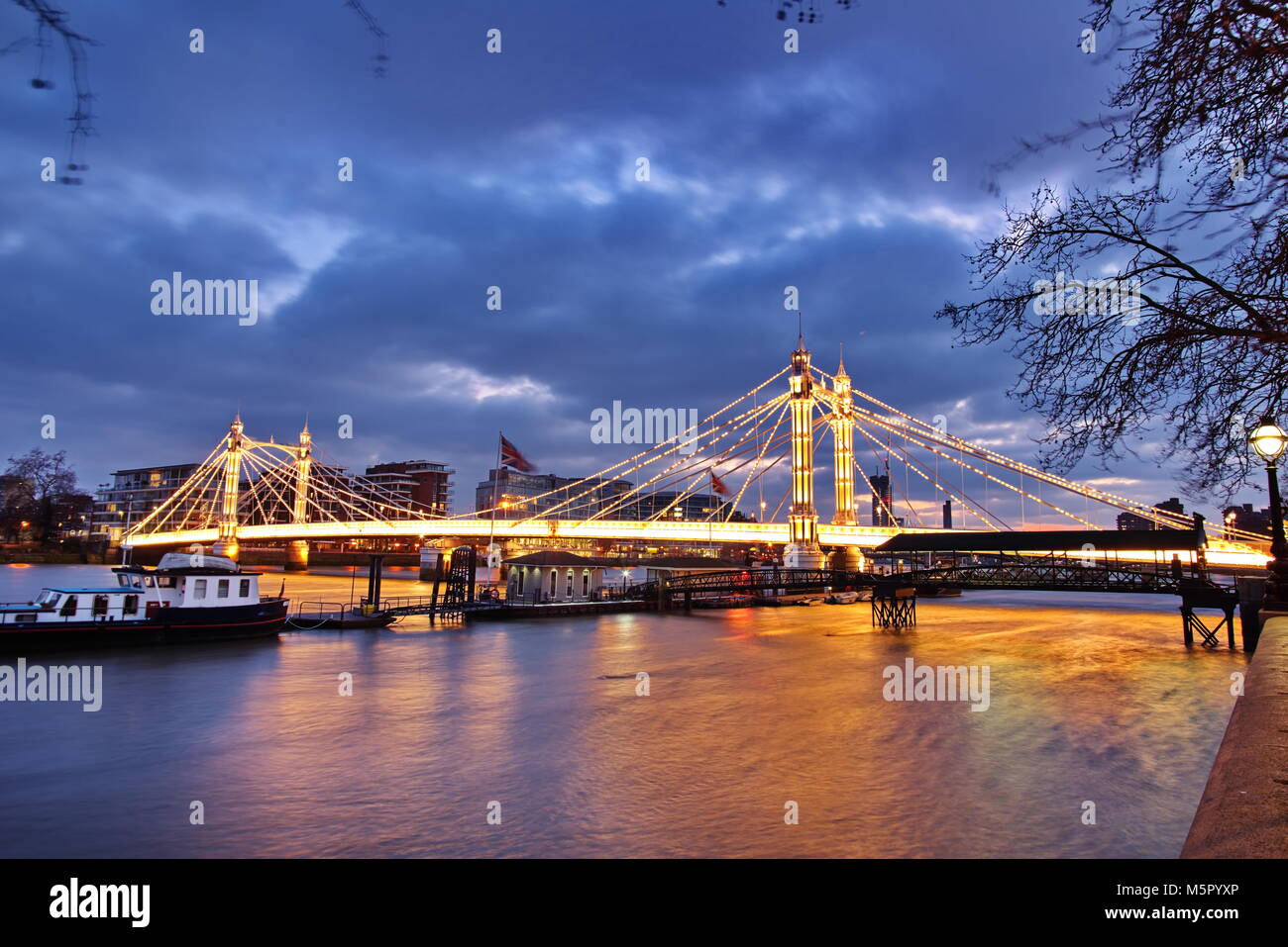 Albert Bridge London Stock Photo Alamy