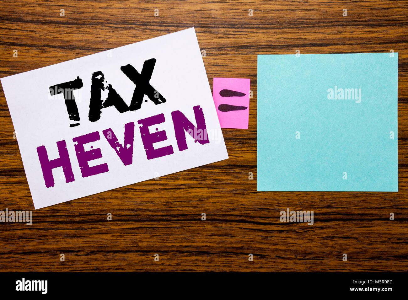 Handwriting Announcement text showing Tax Heven. Business concept for